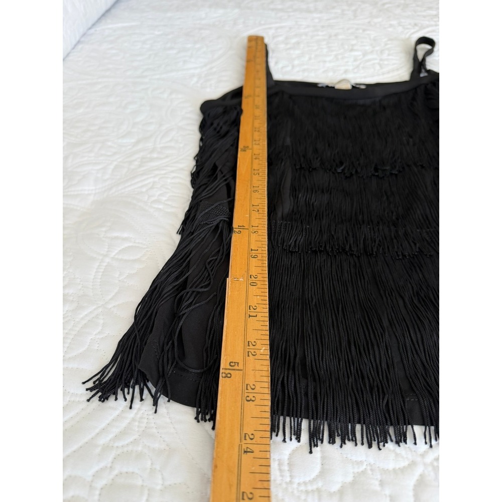 Michael Kors Black Tiered Fringe Camisole Top MH05A54A22 Womens Medium NWT - Picture 5 of 11